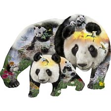 Panda-monium - Shaped Jigsaw Puzzle
