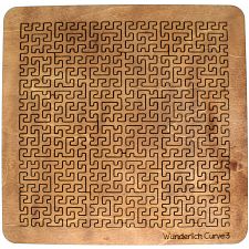 Wooden Fractal Tray Puzzle - Wunderlich Curve 3 - 