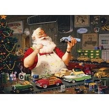 Santa Painting Cars - 