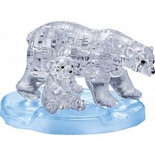 3D Crystal Puzzle - Polar Bear & Baby - 