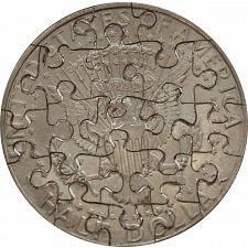 21 Piece Half Dollar - Coin Jigsaw Puzzle - 