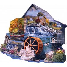 The Old Mill Stream - Shaped Jigsaw Puzzle - 