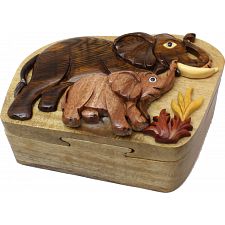 Elephant & Baby - 3D Puzzle Box - 