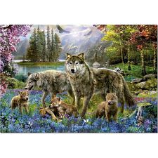 Wolf Lake Fantasy - Large Piece Jigsaw Puzzle (Eurographics 628136553605) photo