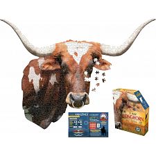 I AM Longhorn - Shaped Jigsaw Puzzle (Madd Capp Games 040232546716) photo