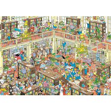 Jan van Haasteren Comic Puzzle - The Library (1000 Pieces) (Jumbo International 8710126190920) photo