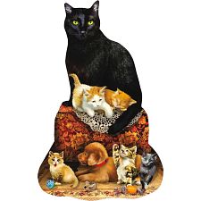 Family Ottoman - Shaped Jigsaw Puzzle