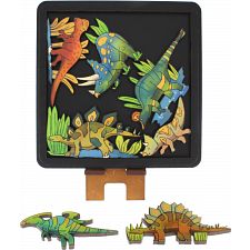 Herbivore Dinosaurs - Wooden Packing Puzzle - 