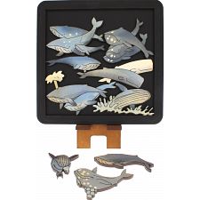 Whales - Wooden Packing Puzzle - 
