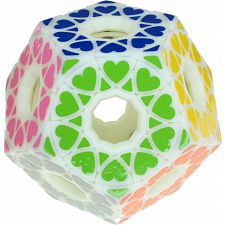 Void Star Wheel Dodecahedron - White Body (3D Printed) - 