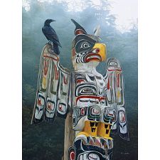 Totem Pole in the Mist