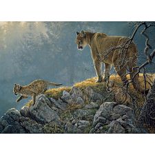 Excursion - Cougar and Kits - Family Pieces Puzzle - 