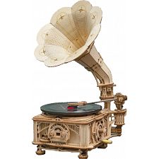 ROKR Wooden Mechanical Gears - Classical Gramophone - 
