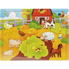 Little Moppet: Farm Wooden Tray Puzzle - 