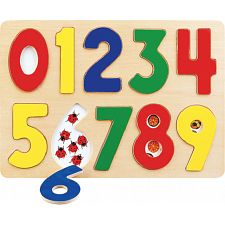 Little Moppet: Number Chunky Wooden Puzzle - 