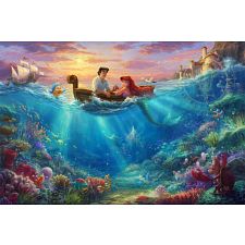 Thomas Kinkade: Disney - Little Mermaid Falling in Love - 