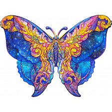 Mysterious Butterfly - Animal Shaped Wooden Jigsaw Puzzle - 