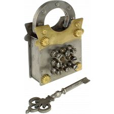 Sanyojan Puzzle Lock - Brass & Iron - 