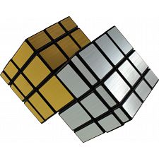 Mirror Double Cube - Black body (Gold and Silver Stickers) - 