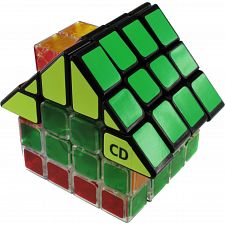4x4x4 Glassy House Cube I - Black Body Roof