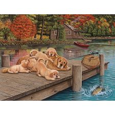 Lazy Day on the Dock - Large Piece (Cobble Hill 625012480208) photo