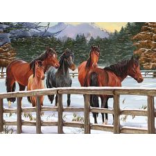 Snowy Pasture - Tray Puzzle (Cobble Hill 625012588607) photo