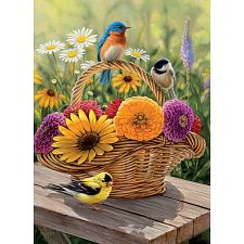 Bluebird and Bouquet - Tray Puzzle (Cobble Hill 625012588867) photo