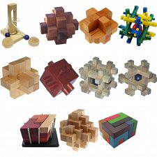 .Level 9 - a set of 11 wood puzzles - 
