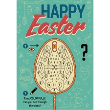 "Happy Easter" Puzzle Greeting Card - 