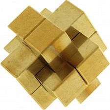 Diabolical Structure - Brass 6 Piece Burr Puzzle