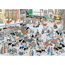 Jan van Haasteren Comic Puzzle - The Cattle Market (1000 Pieces)