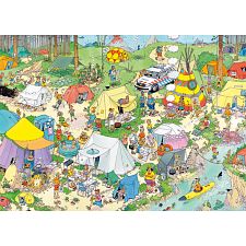 Jan van Haasteren Comic - Camping in the Forest (1000 Pieces) (Jumbo International 8710126190869) photo