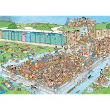 Jan van Haasteren Comic Puzzle - Pool Pile-Up (2000 Pieces)