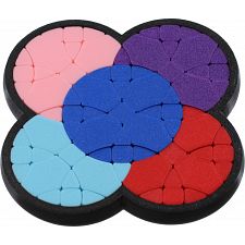 Pocket Tetrakium Puzzle (4 real + 1 virtual Circle, 3D Printed)