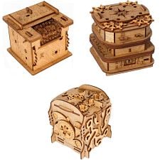 Cluebox: Escape Room in a Box - Set of 3 Puzzles + Bonus - 