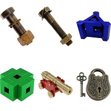 .Level 7 - a set of 6 Puzzle Master Metal Puzzles