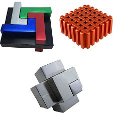 .Level 9 - a set of 4 Puzzle Master Metal Puzzles