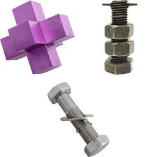 .Level 6 - a set of 3 Puzzle Master Metal Puzzles
