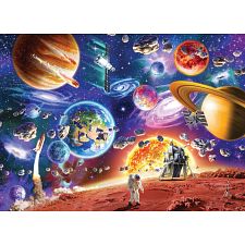 Space Travels - Family Pieces Puzzle (Cobble Hill 625012470056) photo