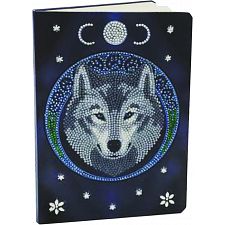 D.I.Y Crystal Art Notebook Kit - Lunar Wolf (Craft Buddy 5055865489700) photo