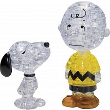3D Crystal Puzzle Deluxe - Peanuts: Snoopy & Charlie Brown