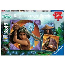Disney Raya: Raya the brave - 3 x 49 Piece Puzzles (Ravensburger 4005556050987) photo