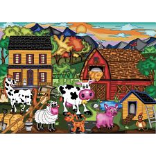 Happy Farm - 1000 Piece Jigsaw Puzzle (731093611278) photo
