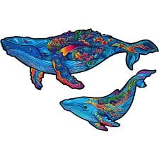 Milky Whales - Shaped Wooden Jigsaw Puzzle