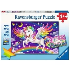 Unicorn and Pegasus - 2 x 24 Piece Puzzles