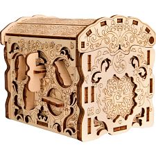 Wooden Secret Treasure Box - DIY Puzzle Gift Box (Esc Welt 647056925354) photo