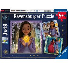 Disney Wish - Asha's Wish - 3 x 49 Piece Puzzles (Ravensburger 4005556057023) photo