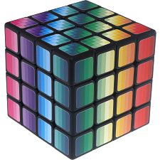 4x4x4 Mosaic Rainbow Cube - Black Body
