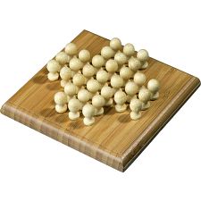 Mini Bamboo Travel Game: Solitaire