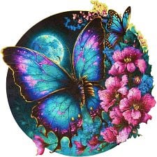 Butterfly - 200 Piece Shaped Wooden Jigsaw Puzzle
